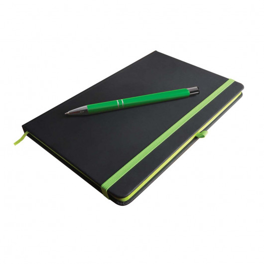 Promotional Ormond Notebook and Pens Dark Light Green